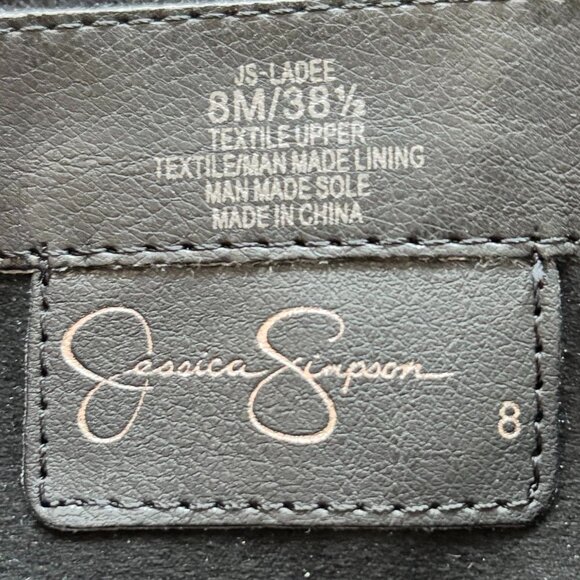 NWOB Jessica Simpson Ladee Black Faux Suede Scrunch Over The Knee Boots Size 8 - Picture 4 of 4